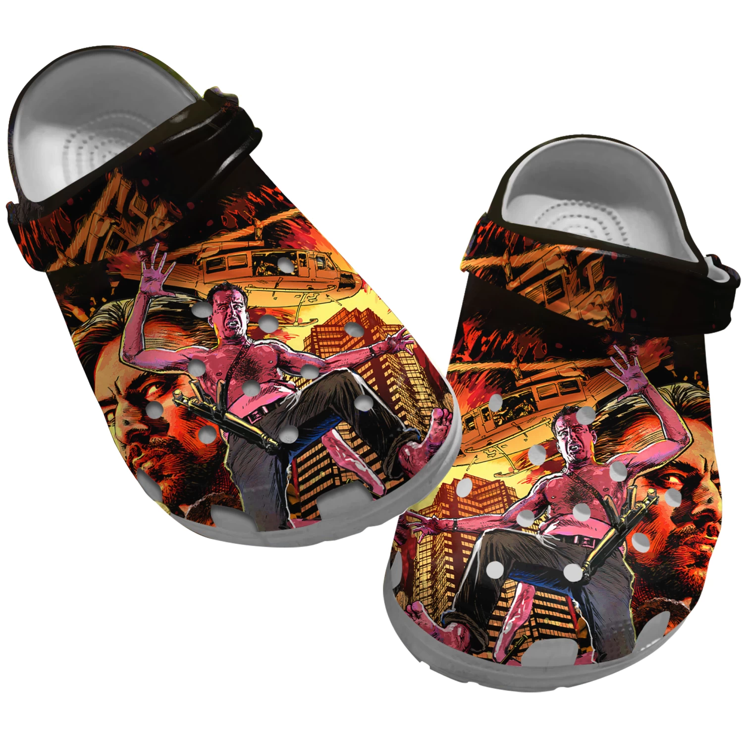 Die Hard Clog Shoes, Die Hard Clog Shoes Unisex, Die Hard Crocs, Movie Clog Shoes, Movie Crocs, Sandals, Clog Shoes 3 Die Hard Clog Shoes, Die Hard Clog Shoes Unisex, Die Hard Crocs, Movie Clog Shoes, Movie Crocs, Sandals, Clog Shoes