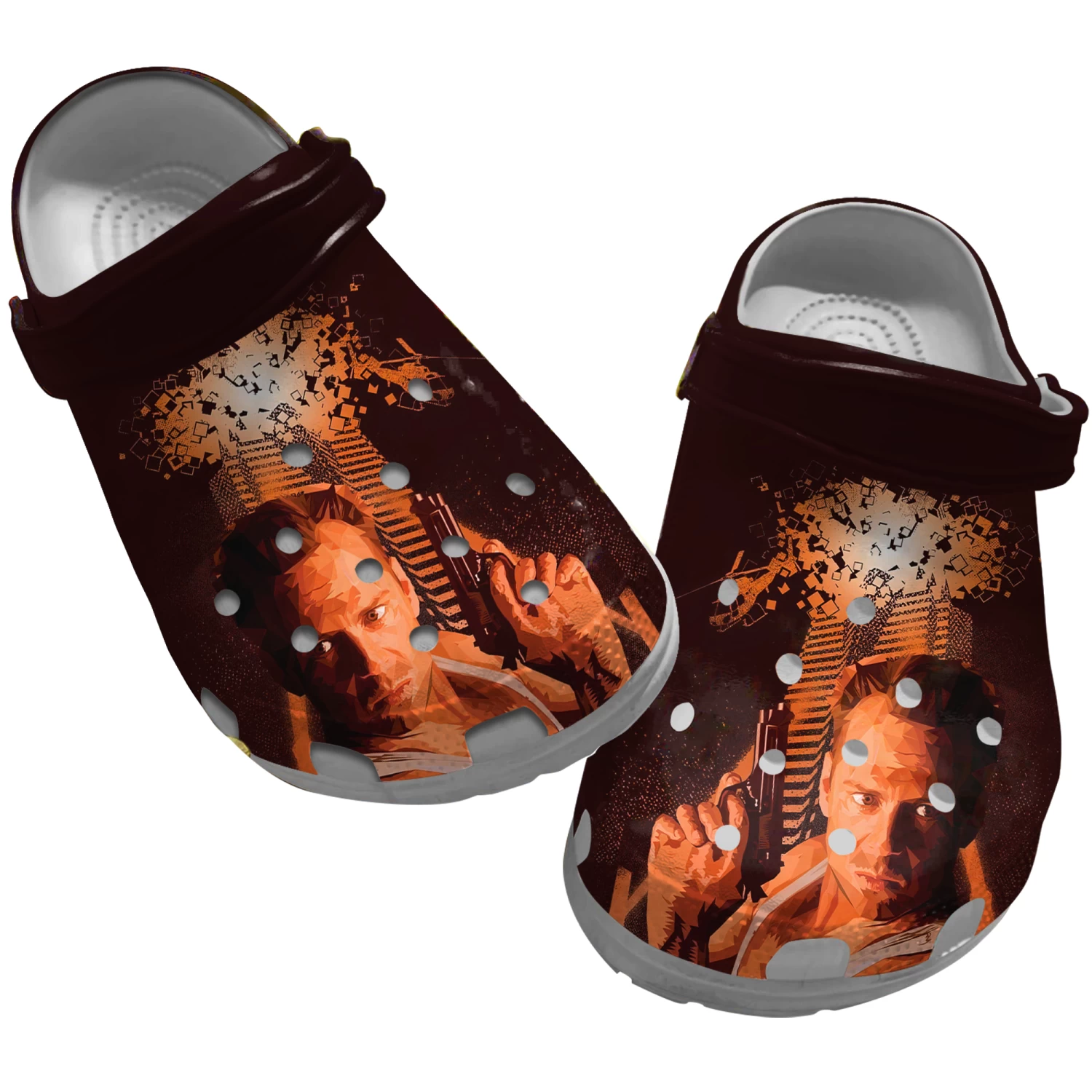 Die Hard Clog Shoes, Die Hard Clog Shoes Unisex, Die Hard Crocs, Movie Clog Shoes, Sandals, Clog Shoes, Movie Crocs 3 Die Hard Clog Shoes, Die Hard Clog Shoes Unisex, Die Hard Crocs, Movie Clog Shoes, Sandals, Clog Shoes, Movie Crocs