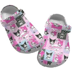 Hello Kitty Clog Shoes Unisex, Kitty White Crocs, Anime Crocs, Kitty Clog Shoes, Anime Clog Shoes, Hello Kitty Crocs