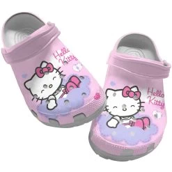 Kitty White Crocs, Hello Kitty Crocs, Anime Crocs, Kitty Clog Shoes, Anime Clog Shoes, Hello Kitty Clog Shoes Unisex