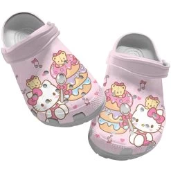 Kitty White Crocs, Hello Kitty Clog Shoes Unisex, Anime Crocs, Kitty Clog Shoes, Anime Clog Shoes, Hello Kitty Crocs