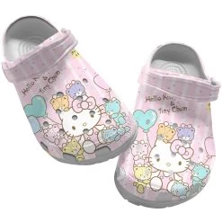 Kitty White Crocs, Hello Kitty Clog Shoes Unisex, Hello Kitty Crocs, Anime Crocs, Anime Clog Shoes, Kitty Clog Shoes