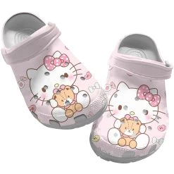 Anime Crocs, Hello Kitty Clog Shoes Unisex, Hello Kitty Crocs, Kitty White Crocs, Kitty Clog Shoes, Anime Clog Shoes