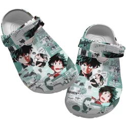 Anime Crocs, My Hero Academia Clog Shoes Unisex, Anime Sandals, Anime Clog Shoes, My Hero Academia Crocs