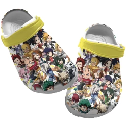 My Hero Academia Clog Shoes Unisex, Anime Sandals, Anime Crocs, Anime Clog Shoes, Bring Style My Hero Academia Crocs