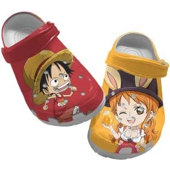 One Piece Crocs, One Piece Clog Shoes Unisex, Anime Sandals, Anime Crocs, Anime Clog Shoes, Monkey D Luffy Crocs