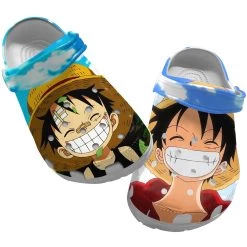 One Piece Crocs, One Piece Clog Shoes Unisex, Anime Sandals, Anime Clog Shoes, Monkey D Luffy Crocs, Anime Crocs