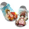 Anime Crocs, One Piece Clog Shoes Unisex, Anime Sandals, Anime Clog Shoes, Monkey D Luffy Crocs, One Piece Crocs