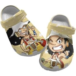 Anime Clog Shoes, One Piece Crocs, One Piece Clog Shoes Unisex, Anime Sandals, Anime Crocs, Monkey D Luffy Crocs