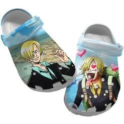 Monkey D Luffy Crocs, One Piece Clog Shoes Unisex, Anime Sandals, Anime Crocs, Anime Clog Shoes, One Piece Crocs