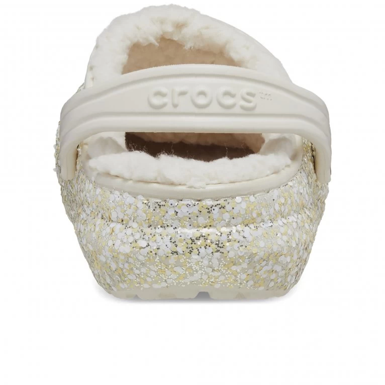 Crocs Toddlers Classic Glitter Lined Girls Clogs 4 Crocs Toddlers Classic Glitter Lined Girls Clogs - Image 2