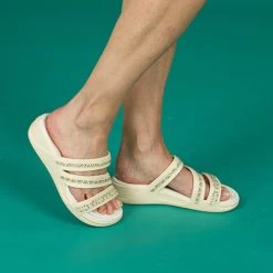 Crocs Boca Sequin Wedge -Summer Shoes Store crocs boca sequin wedge vanilla 09 1 1