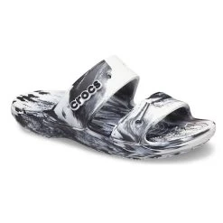 Crocs Classic 2 Strap Marble Sandal -Summer Shoes Store crocs classic 2 strap marble sandal white black main 6