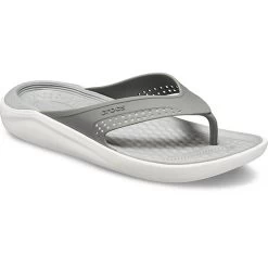 Crocs LiteRide Flip 10 Crocs LiteRide Flip -Summer Shoes Store crocs literideflip smokepearlwhite